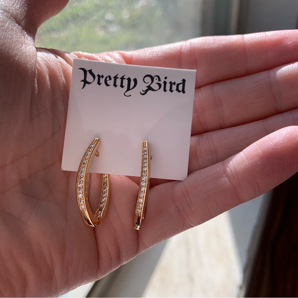 Beautiful 18k Gold Plated Earrings by Pretty Bird Jewelry